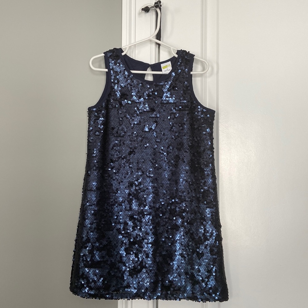 NWOT Crazy 8 navy sequin girls dress
